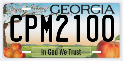 GA license plate CPM2100