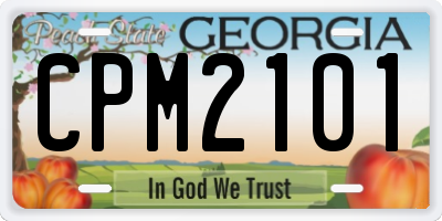 GA license plate CPM2101