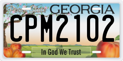 GA license plate CPM2102