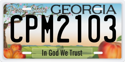 GA license plate CPM2103