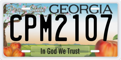 GA license plate CPM2107