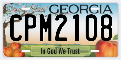 GA license plate CPM2108
