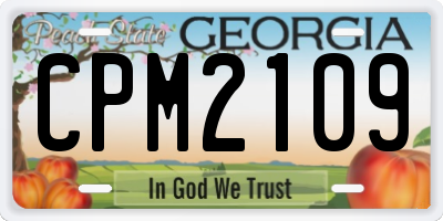 GA license plate CPM2109