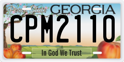 GA license plate CPM2110