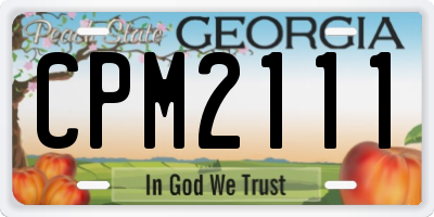 GA license plate CPM2111
