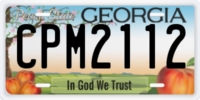 GA license plate CPM2112