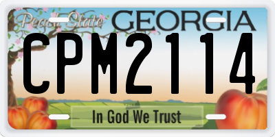 GA license plate CPM2114