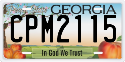 GA license plate CPM2115