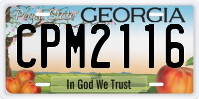 GA license plate CPM2116