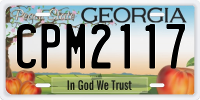 GA license plate CPM2117