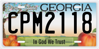 GA license plate CPM2118