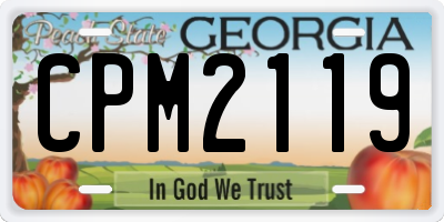 GA license plate CPM2119