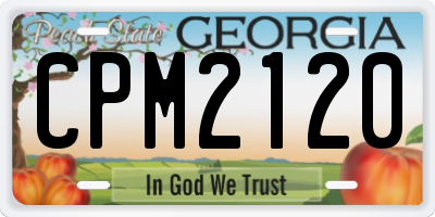 GA license plate CPM2120
