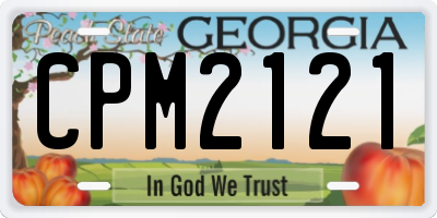 GA license plate CPM2121