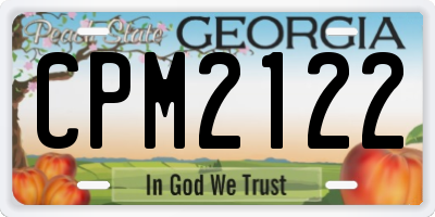 GA license plate CPM2122