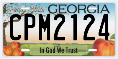GA license plate CPM2124