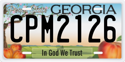 GA license plate CPM2126