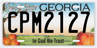 GA license plate CPM2127