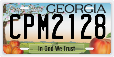 GA license plate CPM2128