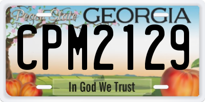 GA license plate CPM2129