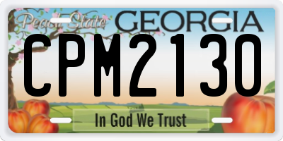 GA license plate CPM2130