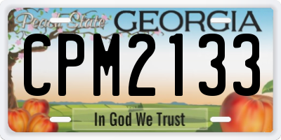 GA license plate CPM2133