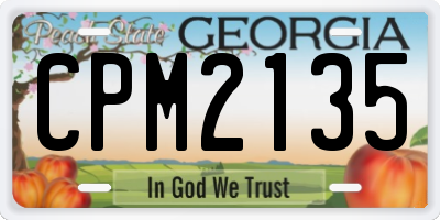 GA license plate CPM2135