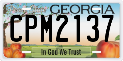 GA license plate CPM2137