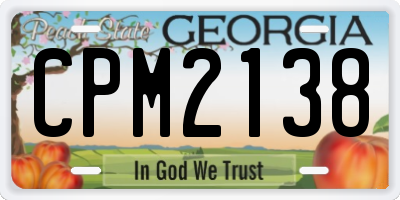 GA license plate CPM2138