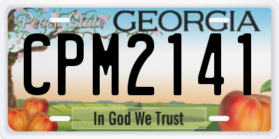 GA license plate CPM2141