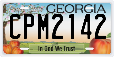 GA license plate CPM2142