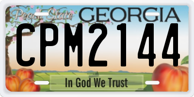 GA license plate CPM2144