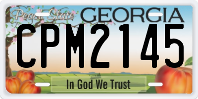 GA license plate CPM2145