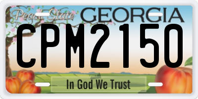 GA license plate CPM2150