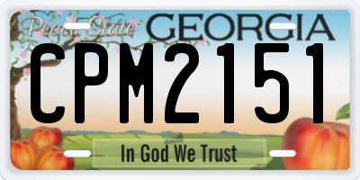 GA license plate CPM2151