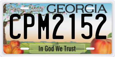GA license plate CPM2152
