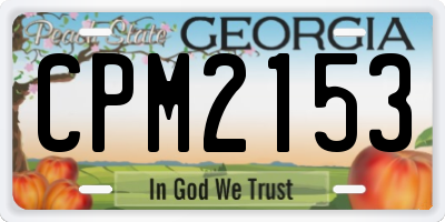 GA license plate CPM2153
