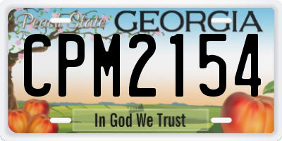 GA license plate CPM2154