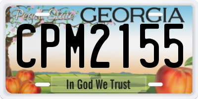 GA license plate CPM2155