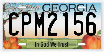 GA license plate CPM2156
