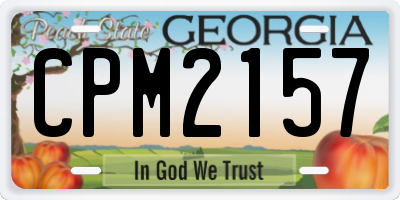 GA license plate CPM2157
