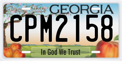 GA license plate CPM2158
