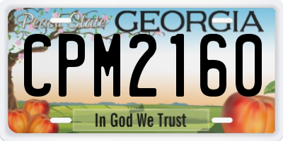 GA license plate CPM2160