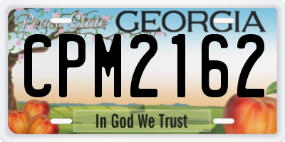 GA license plate CPM2162