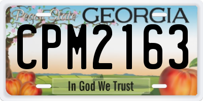 GA license plate CPM2163