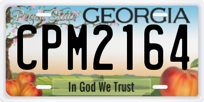 GA license plate CPM2164