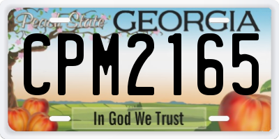 GA license plate CPM2165