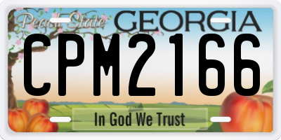GA license plate CPM2166