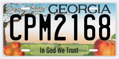 GA license plate CPM2168