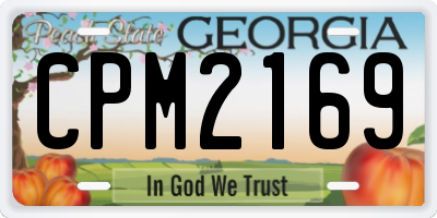 GA license plate CPM2169